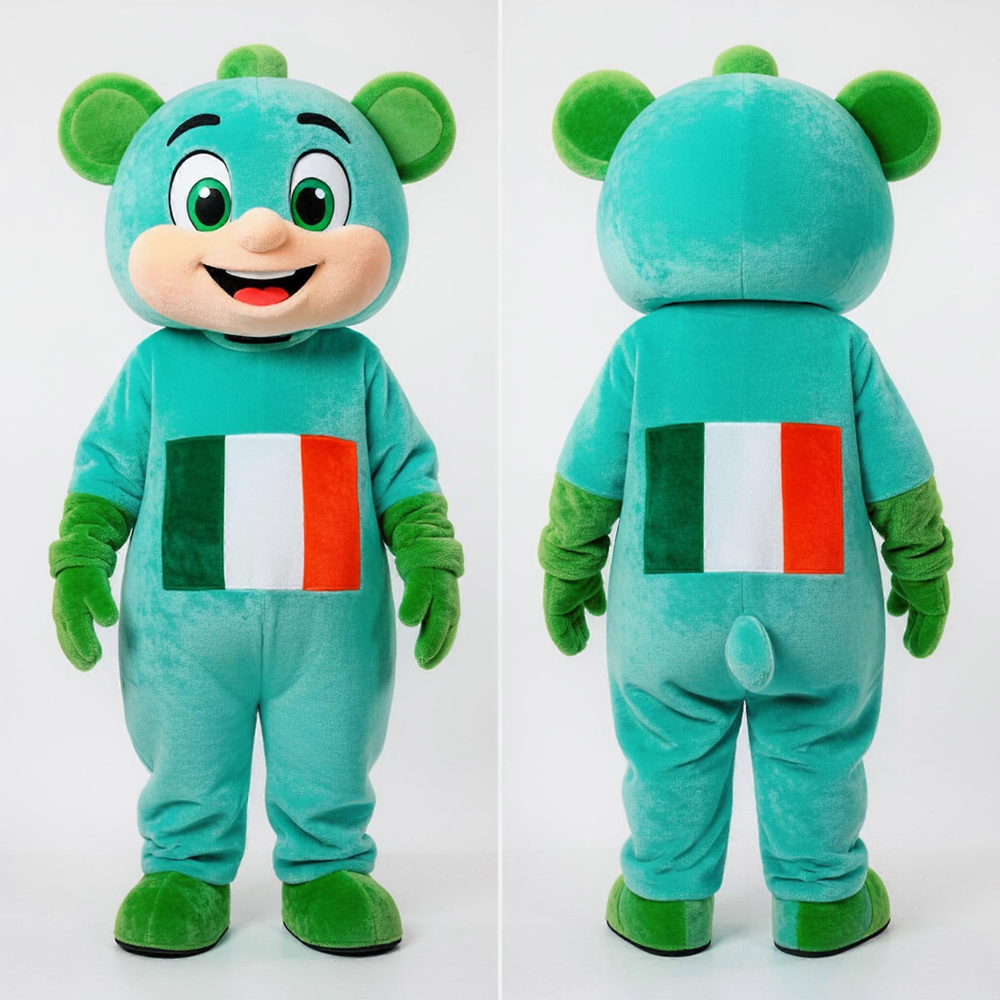 MASTICOT Turquoise Vibrant Irish Flag Mascot