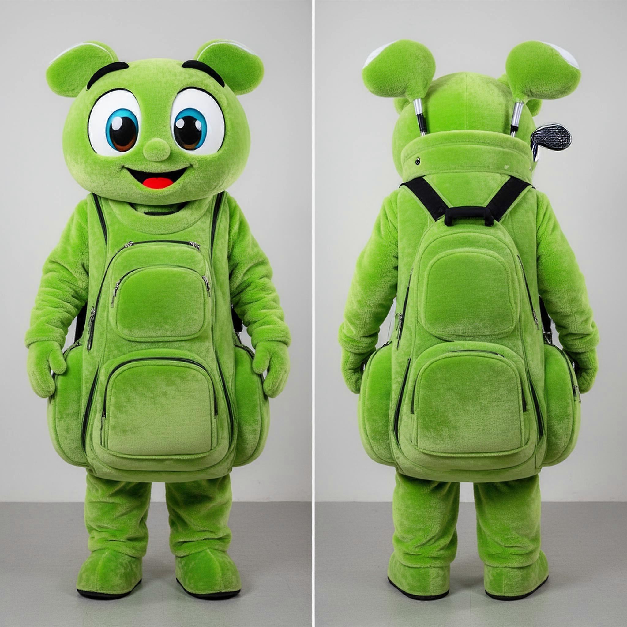MASTICOT Lime Green Padded Golf Bag Mascot