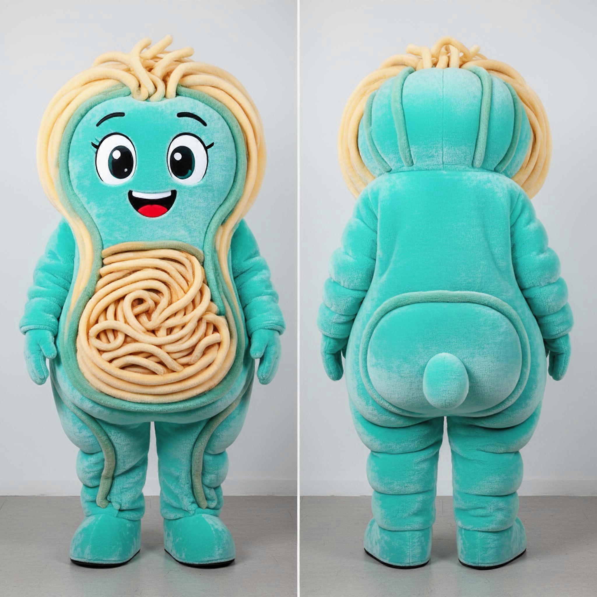 MASTICOT Turquoise Velvety Ramen Mascot