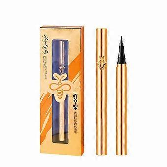 Rose Gold Liquid Eyeliner Pen with Precise Tip, Waterproof Black Eyeliner for Beginners, 2ml