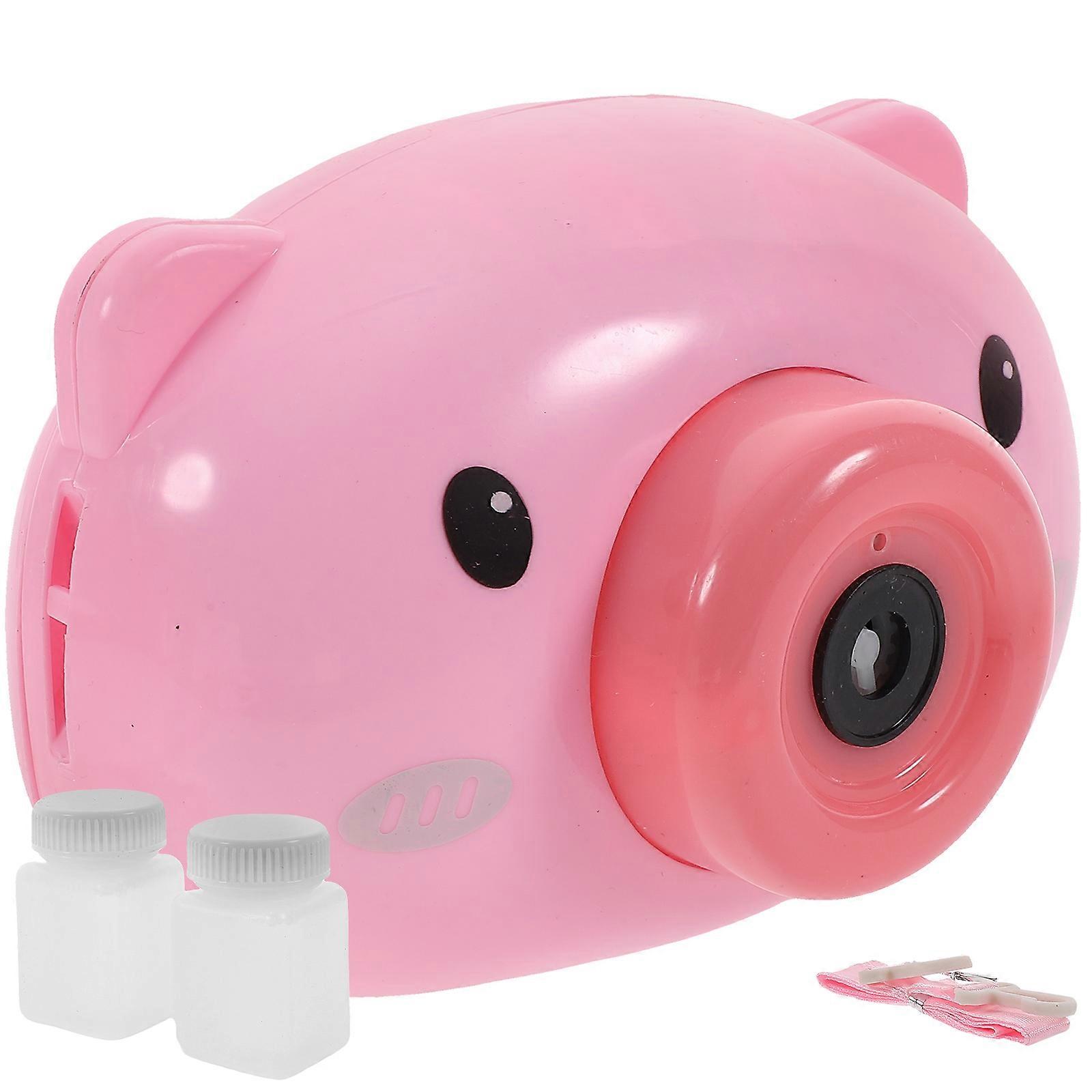Cartoon Bubble Machine Set Bubble 1Set Pink Material ABS