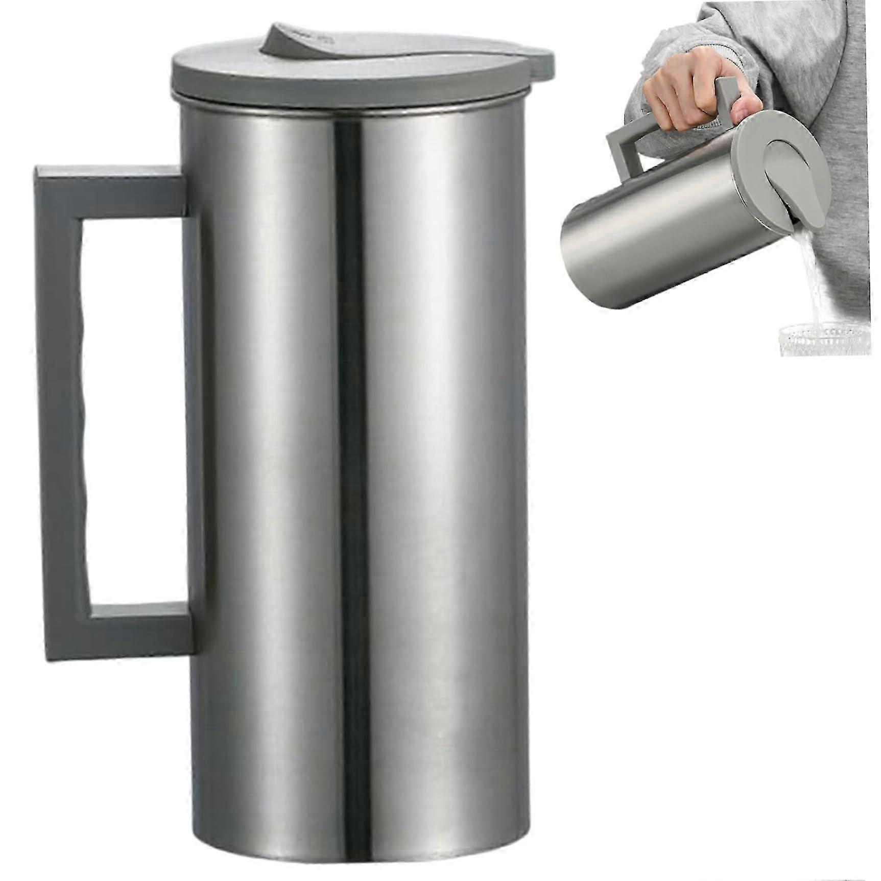 1800ml Rustproof Stainless Pitcher with Safe Handle