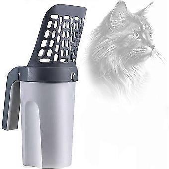 No-Touch Litter Scoop, Large Curved Surface, Smooth Easy-Clean Design