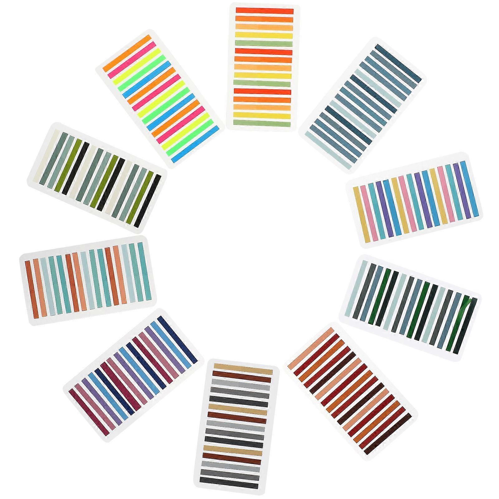 Assorted Color Bookmarks for Reading Practice 10Pcs Colored Highlight Strips