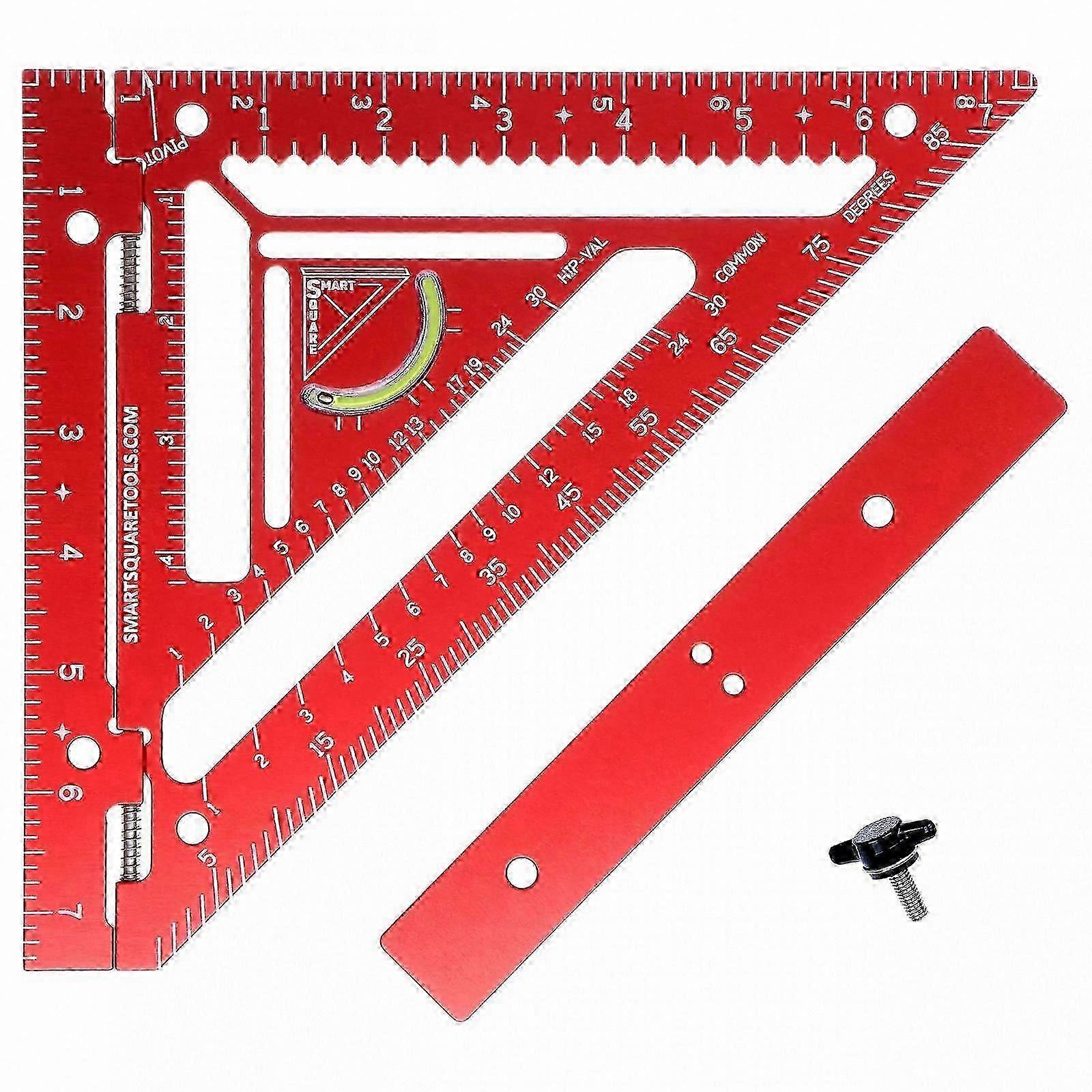 7.5" Carpenter\'s Square with Smart Bubble Level & Jig Block for Work