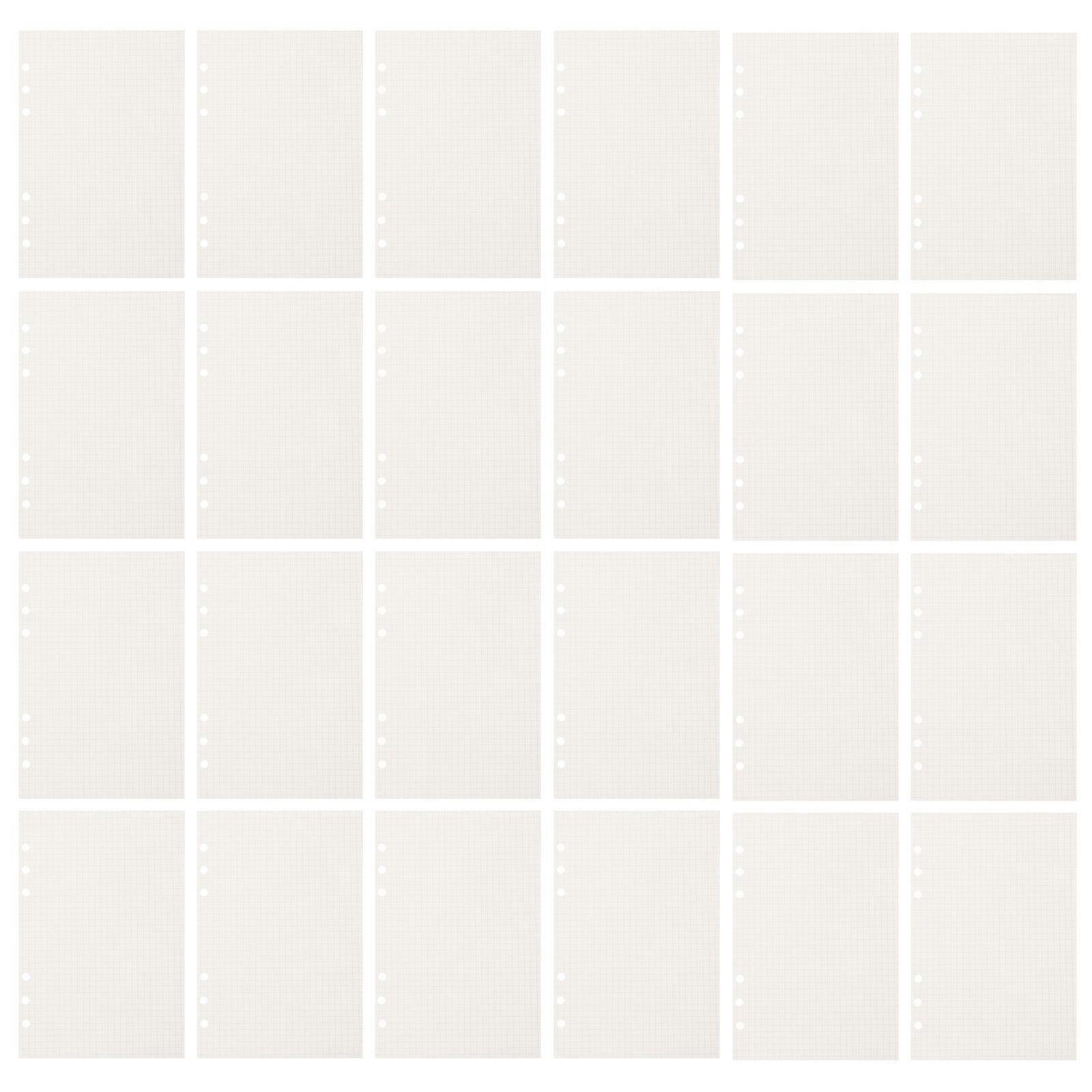 A5 Grid Loose Leaf Binder Refills for Notepad Replacement 45Sheets
