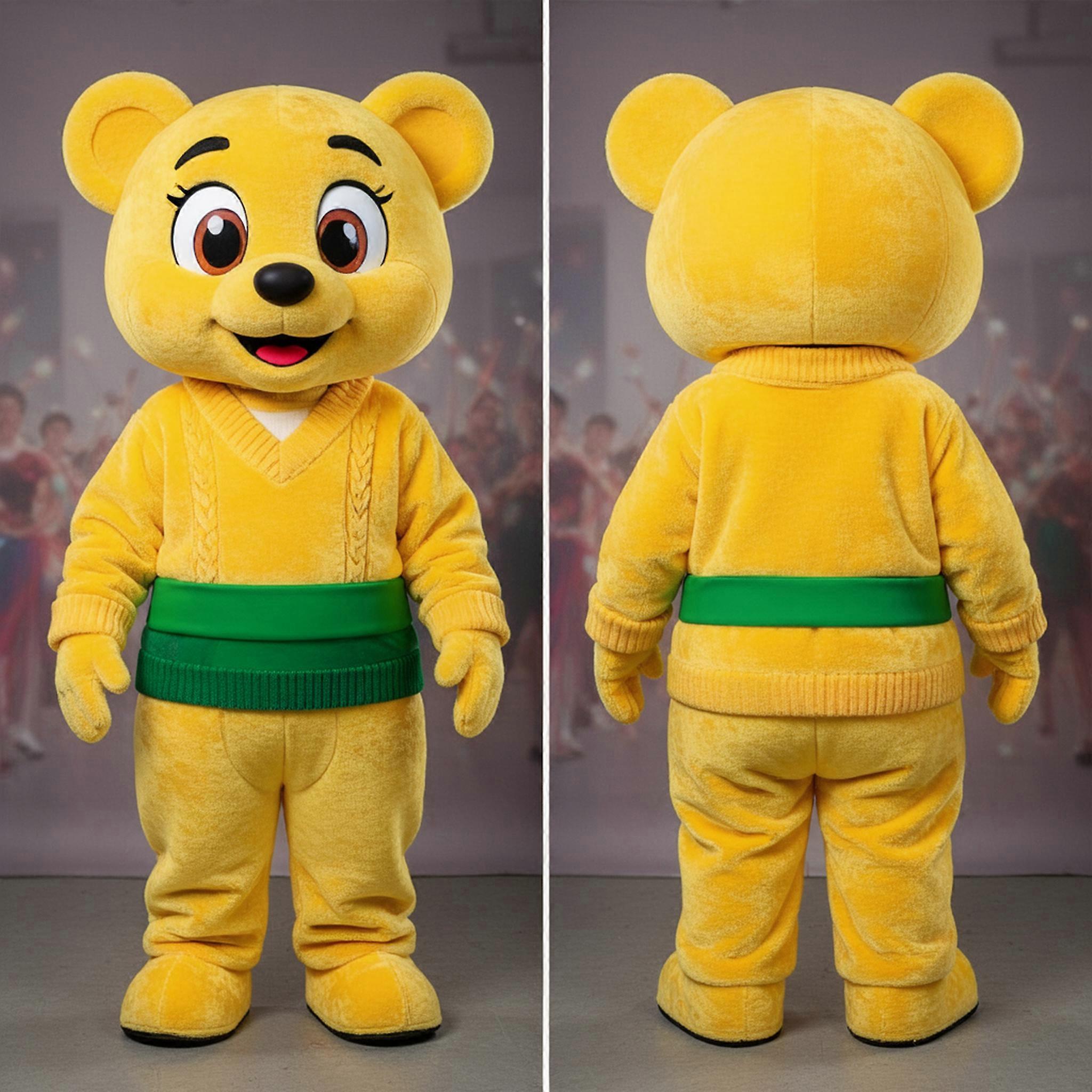 MASTICOT Yellow Vibrant Irish Dancer Mascot