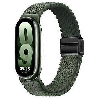 Magnetverschluss, geflochtenes Nylon-Uhrenarmband für Xiaomi Smart Band 10, 9 und 8, Ersatzarmband (nur Armband)