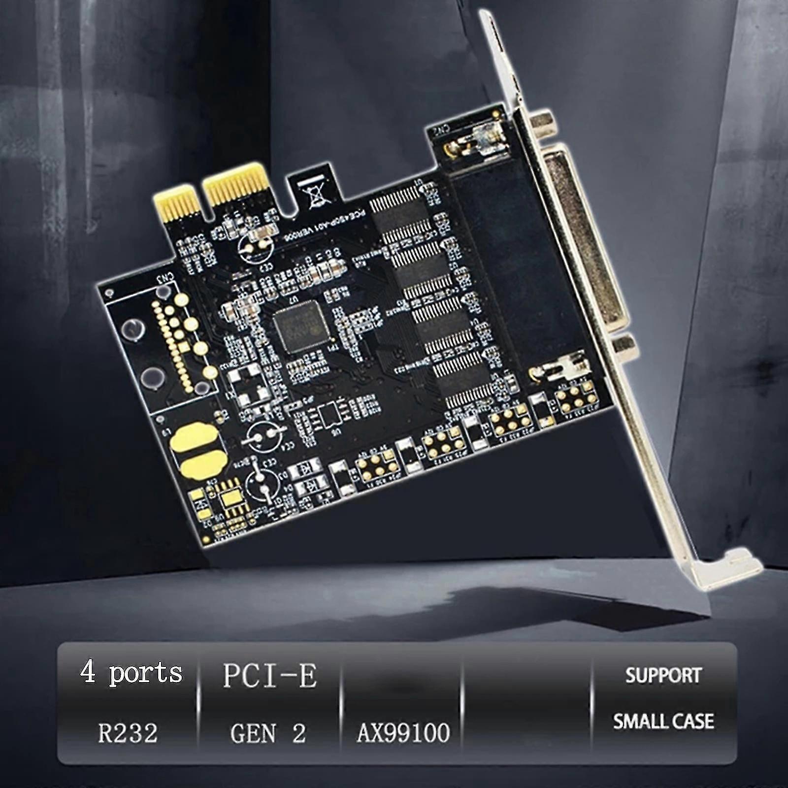 PCIe to 4 RS232 Serial Adapter