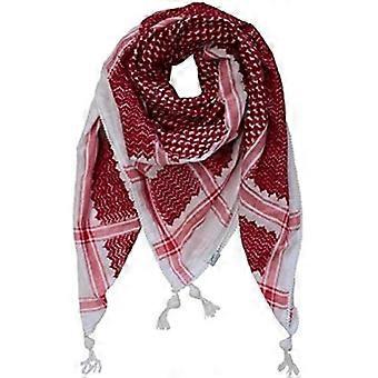 Red White Arab Shemagh Head Scarf Neck Wrap Cottton Palestine Arafat DK, Red/White, Large szshsy02
