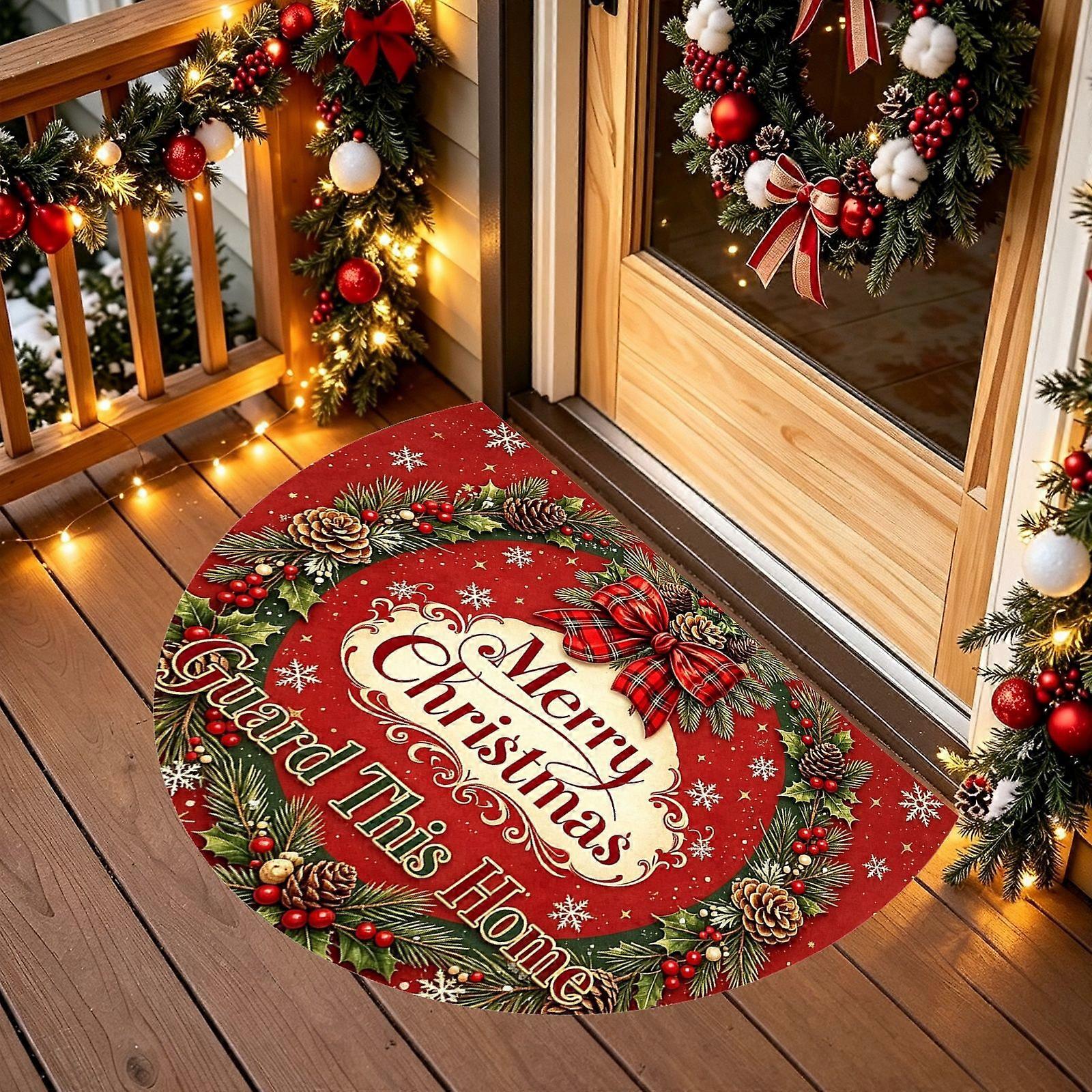 MERRY Design Printed Semicircular Floor Mat