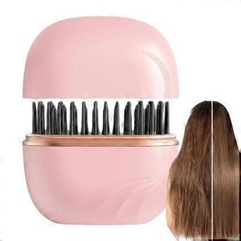 Anti-Scald Portable Hair Straightening Brush with 3 Heat Settings
