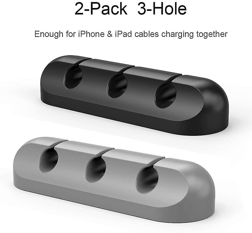 2 Pack Cable Clips - Cord Organizer, Cable Management, 6mm Wire Holder