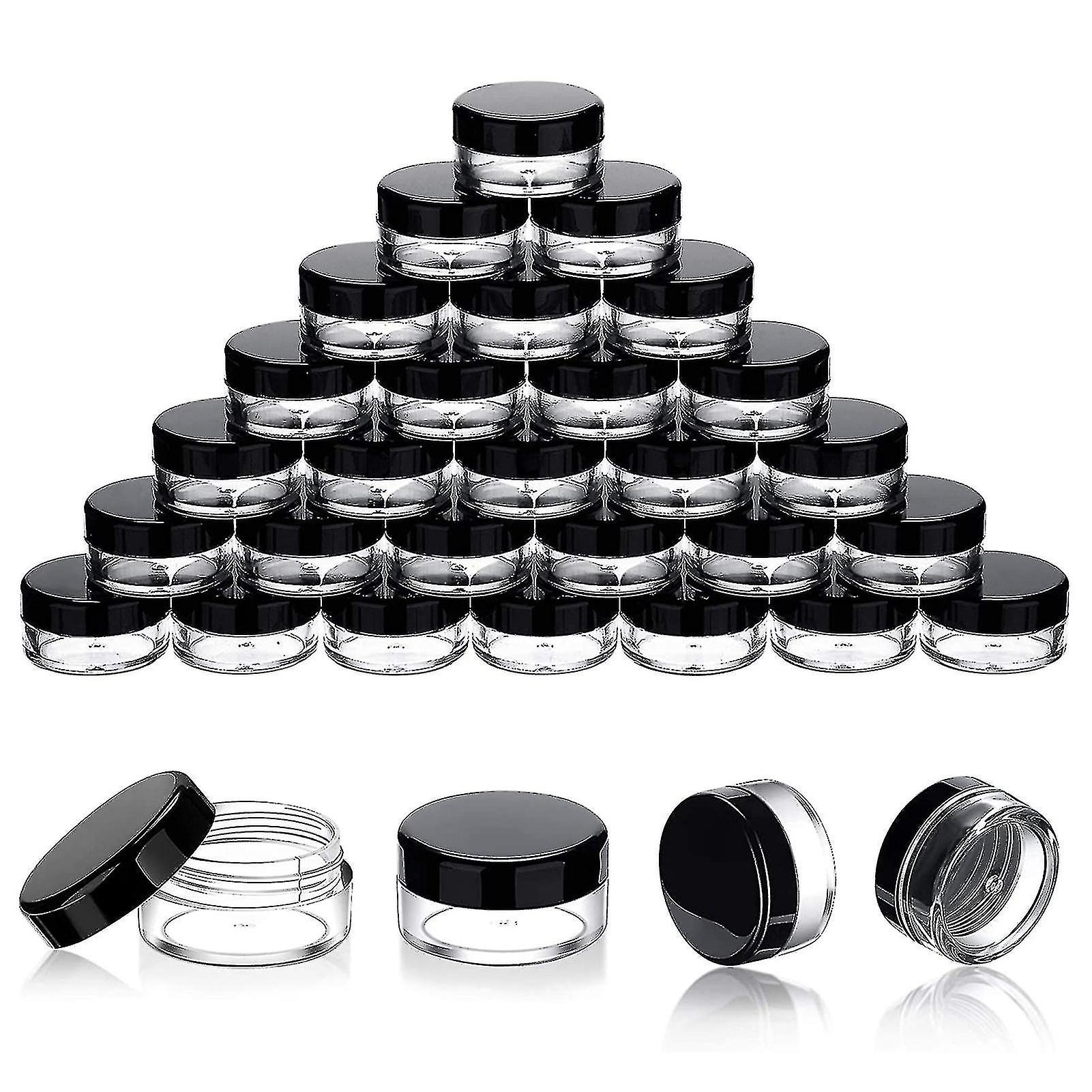 50 Pcs Clear Sample Jar With Lid Tiny Reusable Plastic Cream Lotion