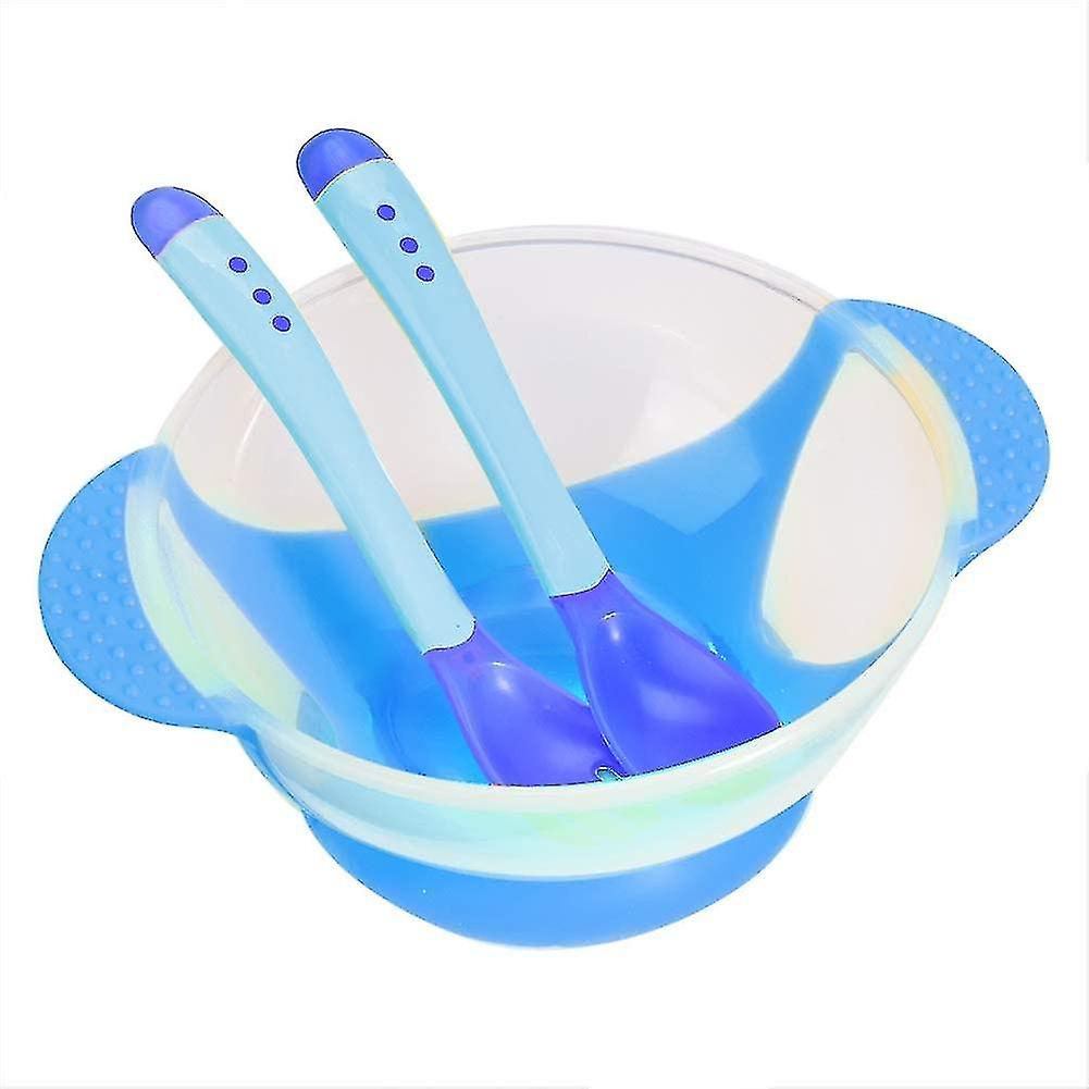 Suction Cup Bowls Set Binaural Kids Feeding Tableware Slip-resistant Children Sucker Training Bowl