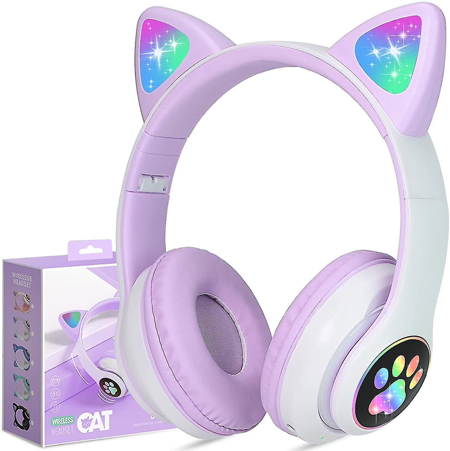 Fones de ouvido sem fio Cat Ear Bluetooth Fones de ouvido dobráveis