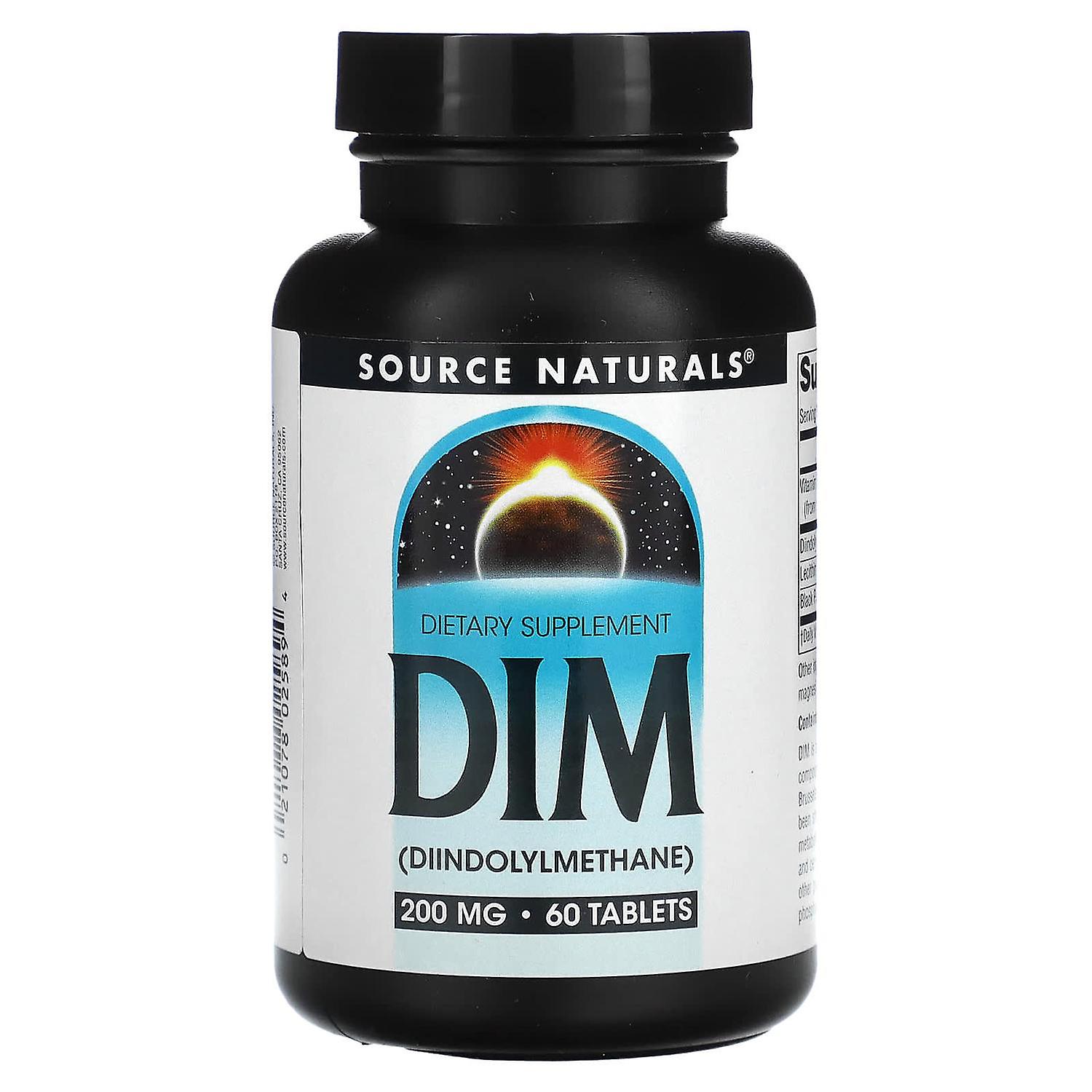 Source Naturals, DIM, 200 mg, 60 comprimés