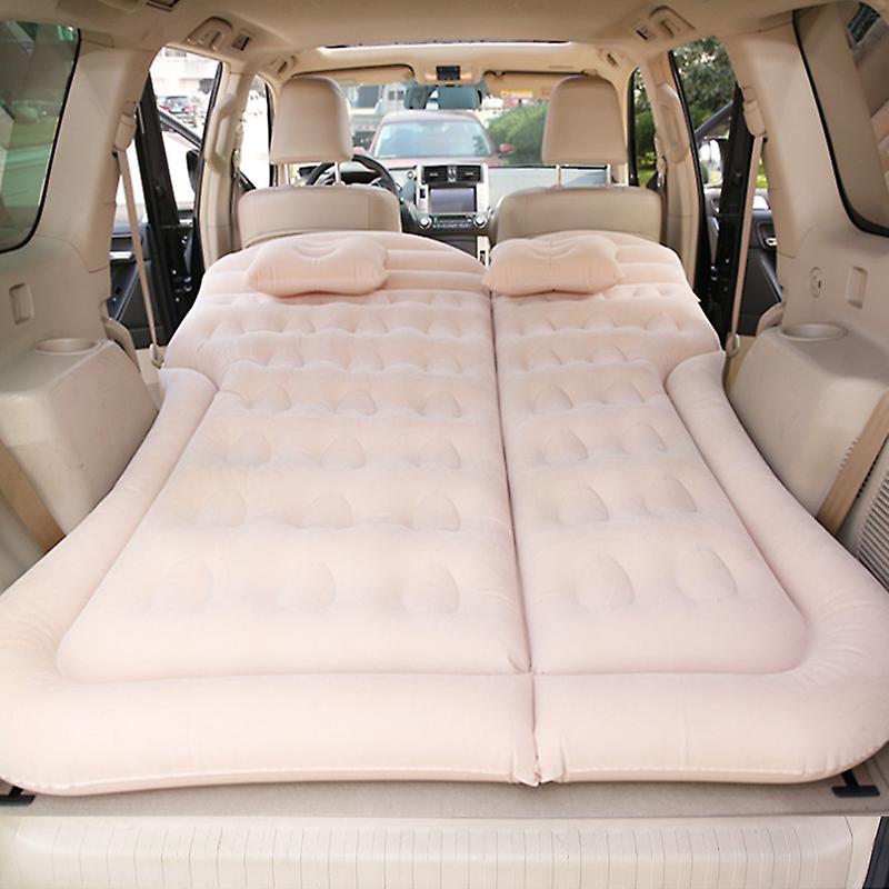 Car Inflatable Bed, Air Mattress Sleeping Pad(Beige)
