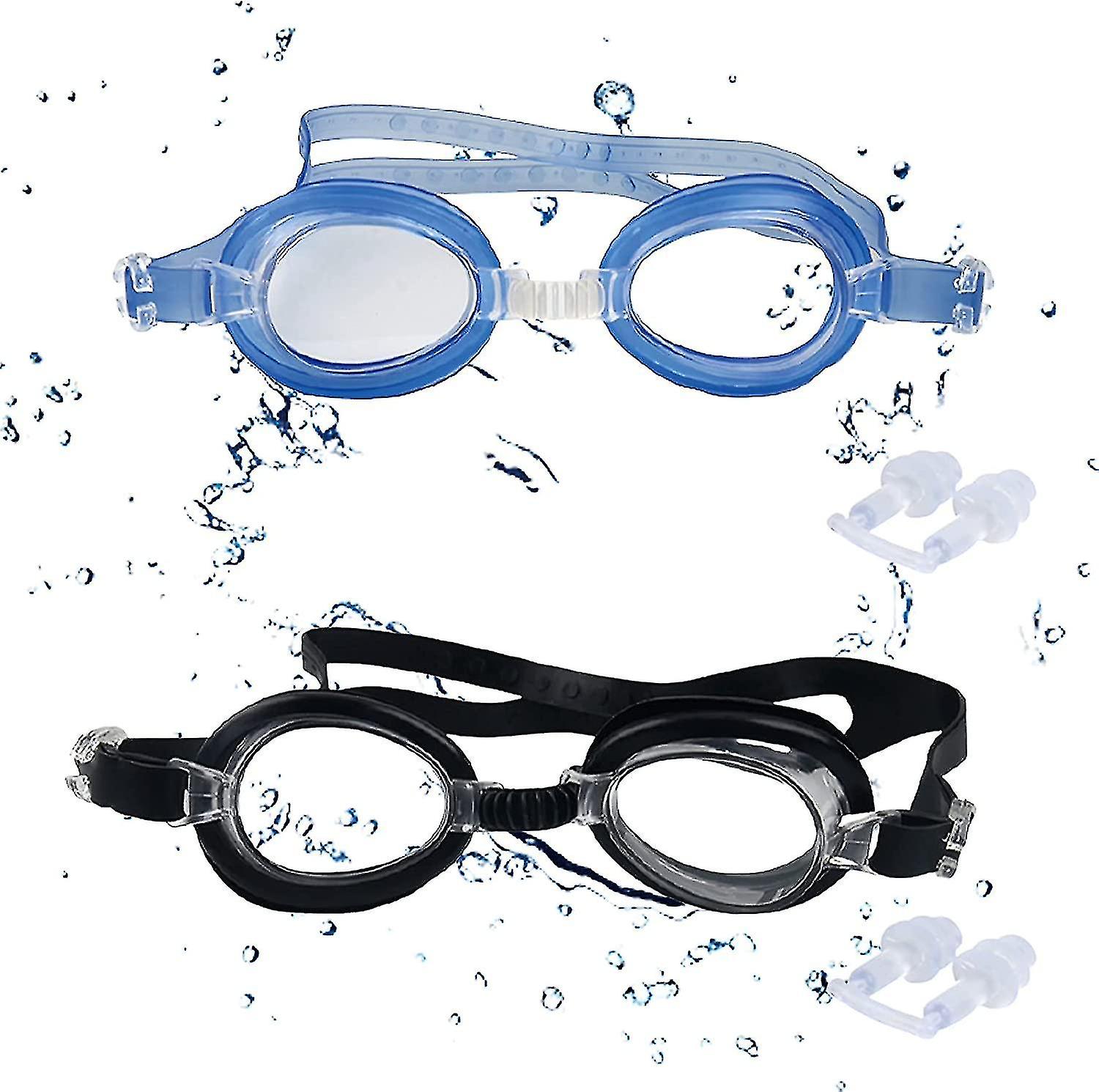 Children's Swimming Goggles, Waterproof Transparent Swimming Goggles With Silicone Adjustable Headband For Girls And Boys