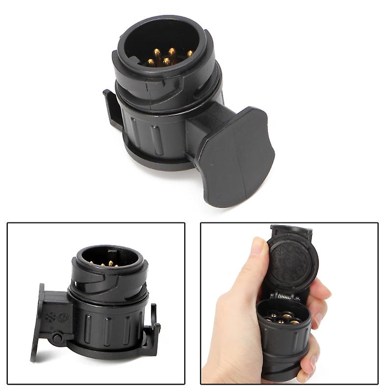 Waterproof 13 To 7 Pin Plug Trailer Caravan Electric Adapter Socket Connector