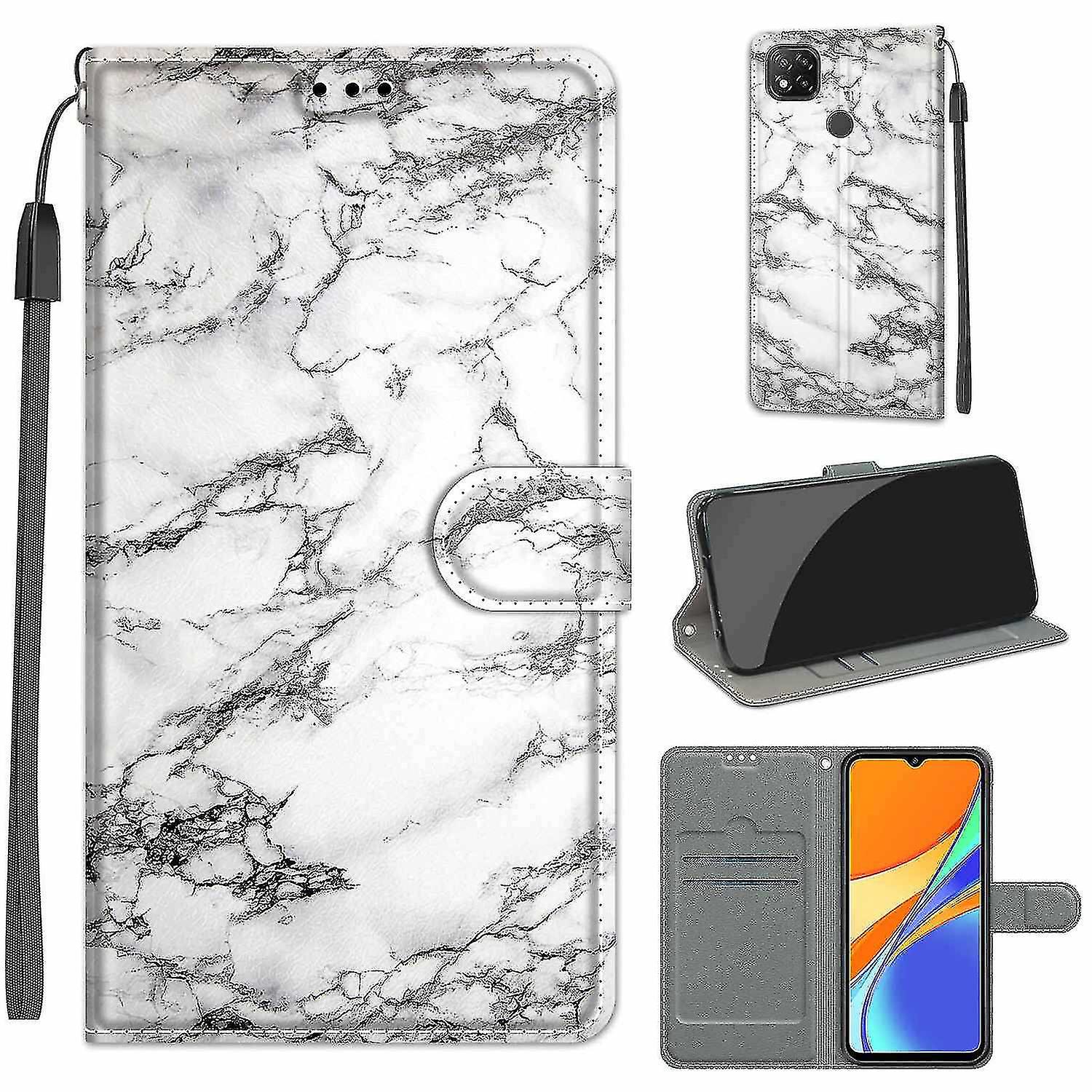 Compatible With Xiaomi Redmi 9c White Marble Mobile Case