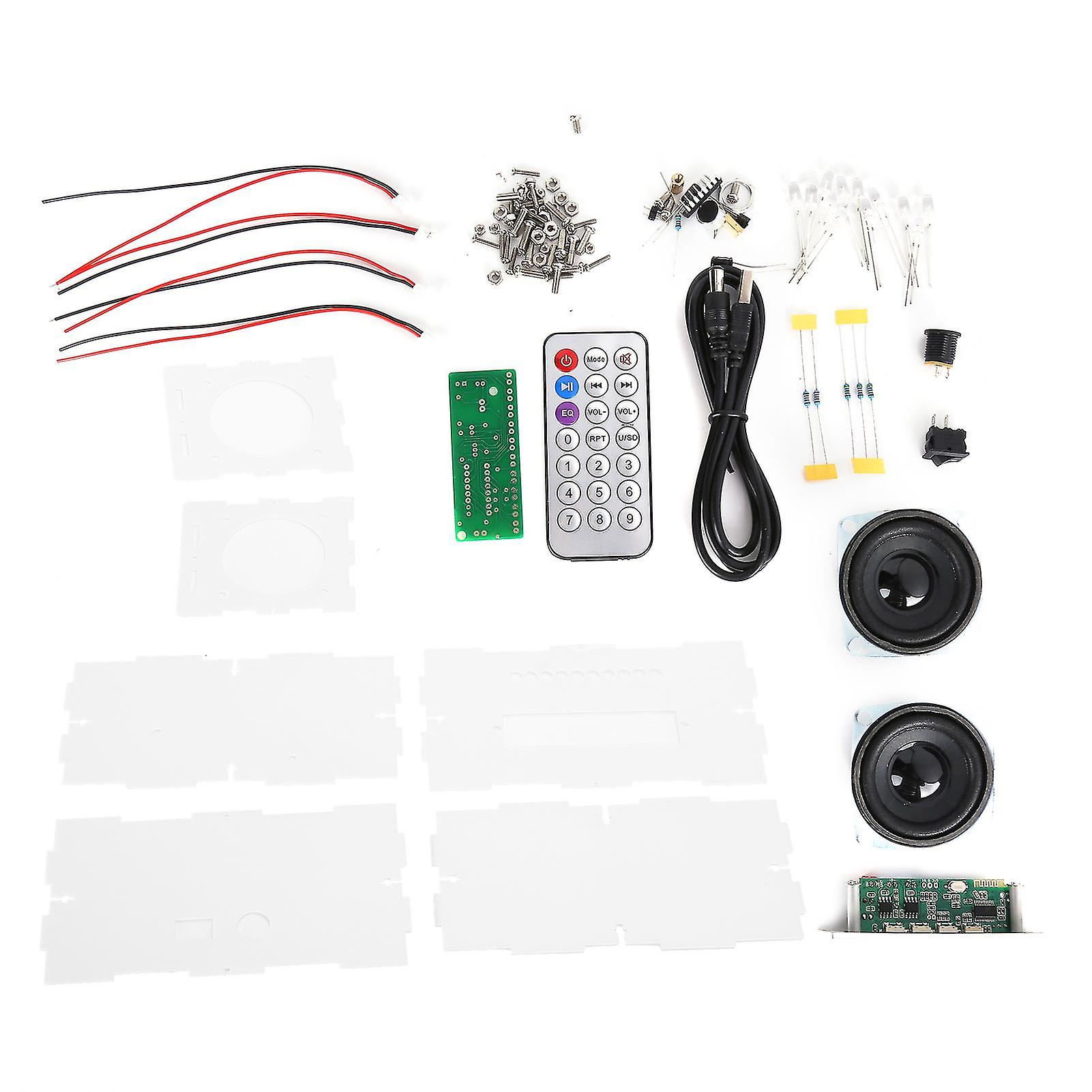 DIY Bluetooth Speaker Box Kit Small Voice Control Light Electronic Sound Amplifier Set