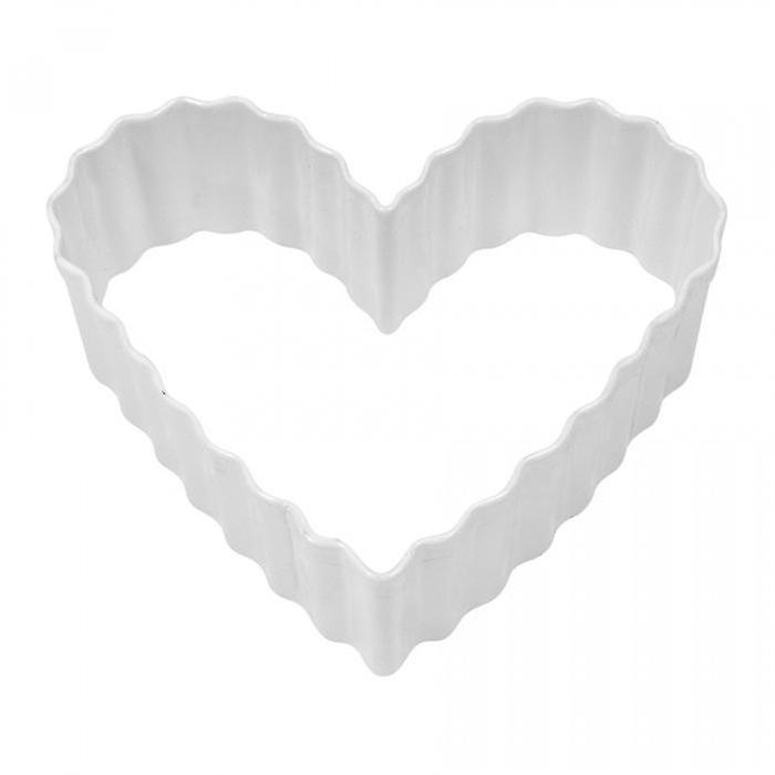 Anniversary House Fluted Heart Poly-Resin Coated Cookie Cutter