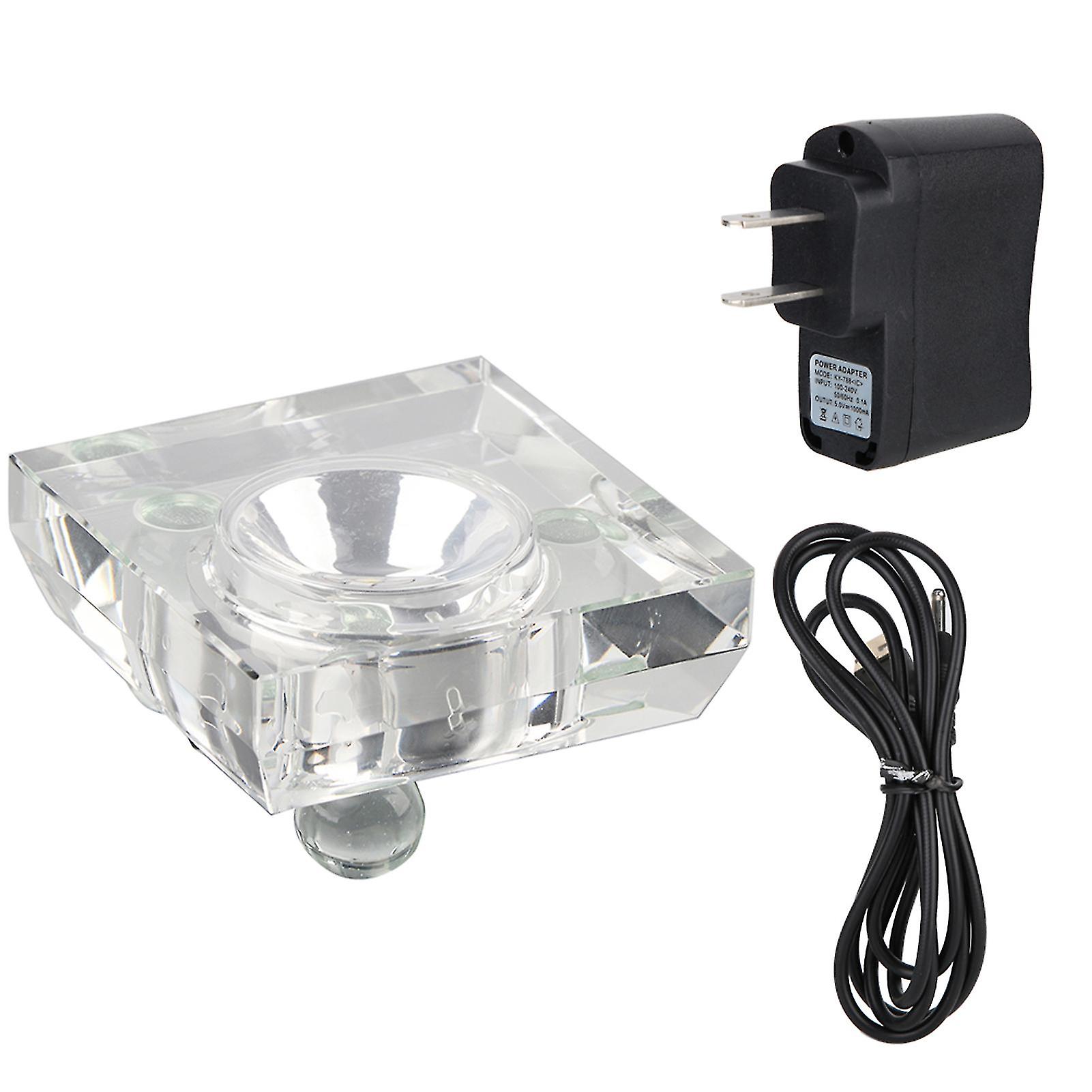 7 Colors Mini 3D Crystal LED Light Base Display Stand Holder Home Decor with USB Cable