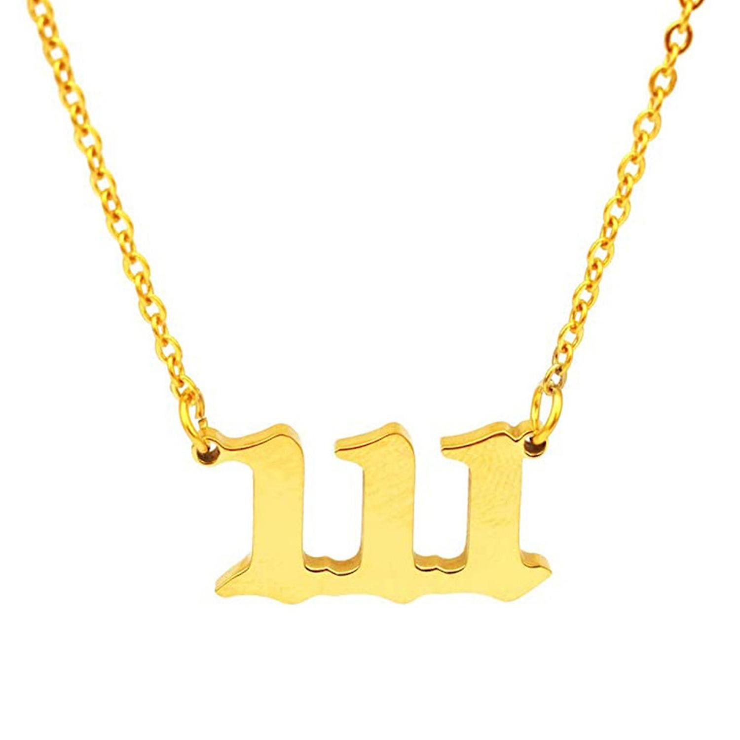 المرأة قلادة الفولاذ المقاوم للصدأ عدد جديد الاتجاه الهيب هوب الشرير 000 111 سحر Clavicle قلادة أزياء