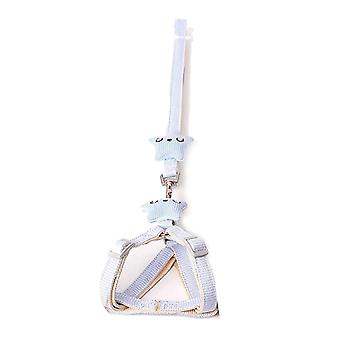 Dog Harness Leash Adjustable Comfortable Handle Safe Pet Vest with Traction Rope for Cat Walking Blue 1.5x120cm / 0.6x47.2in