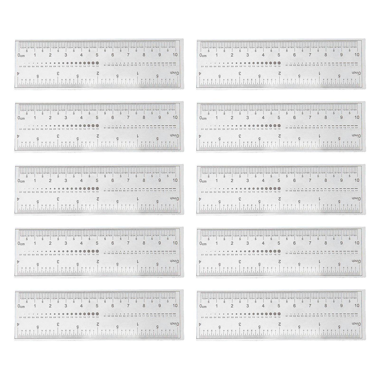 10pcs Professional Portable Clear Soft PVC Nail Art Measuring Ruler False Nail Art Tool