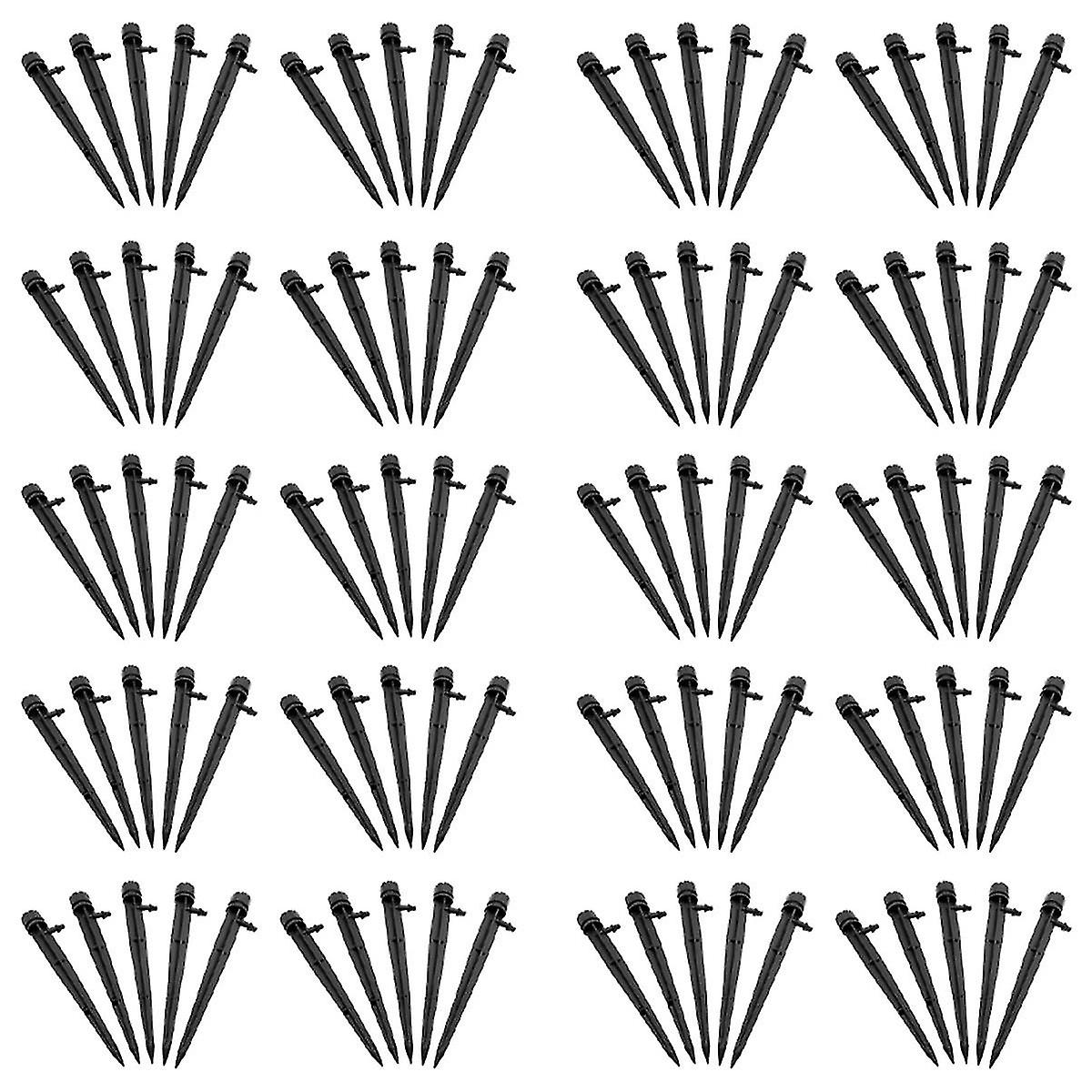 100 Pcs 4/7mm Tube Compatible Adjustable 360 Drip Emitters Set, Efficient Drip Irrigation System