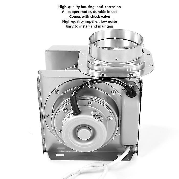 Exhaust Fan 4in Duct Exhaust Fan Hotel Bathroom Hidden Pipe Ventilation ...
