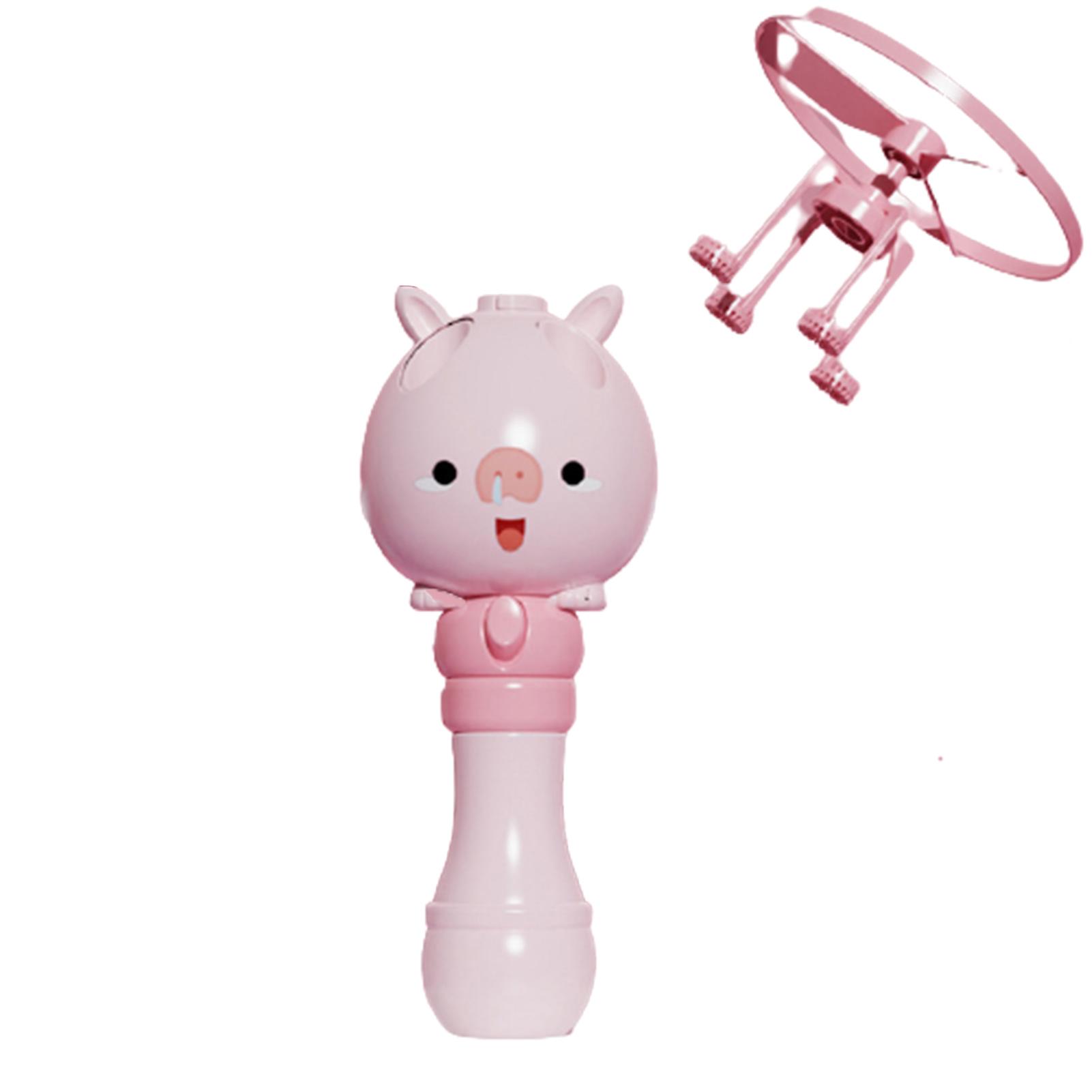 Bubble Machine for Kids Flying Bamboo Dragonfly Bubble Machine Waterproof Flying Propeller Bubble Maker for Children