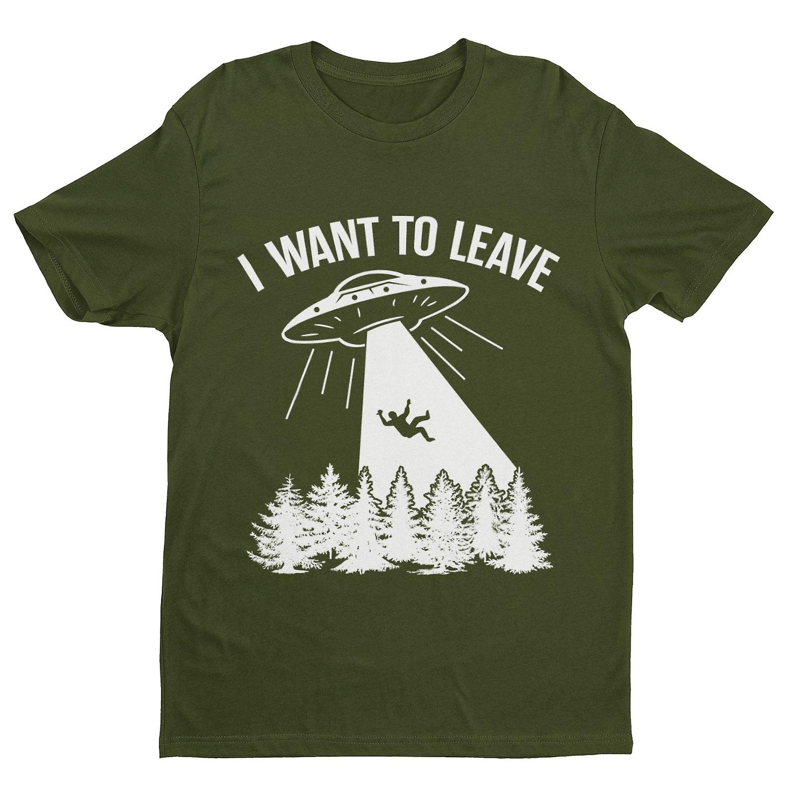 Funny Ufo T Shirt I Want To Leave Retro Alien Roswell Area 51 You Are Not Alone