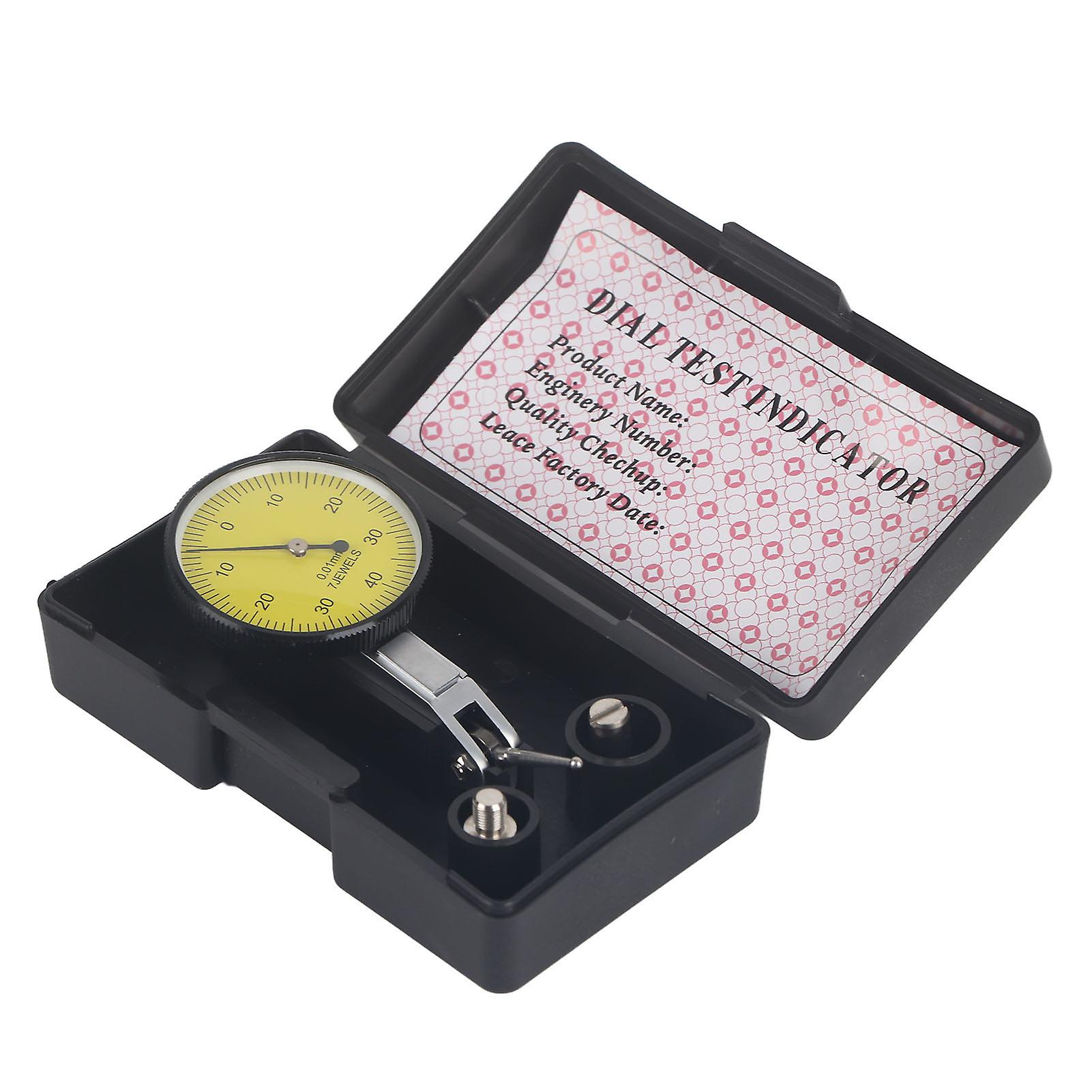 Precision 0.01mm Lever Dial Test Indicator Meter Tool Kit Gage with Grey Case