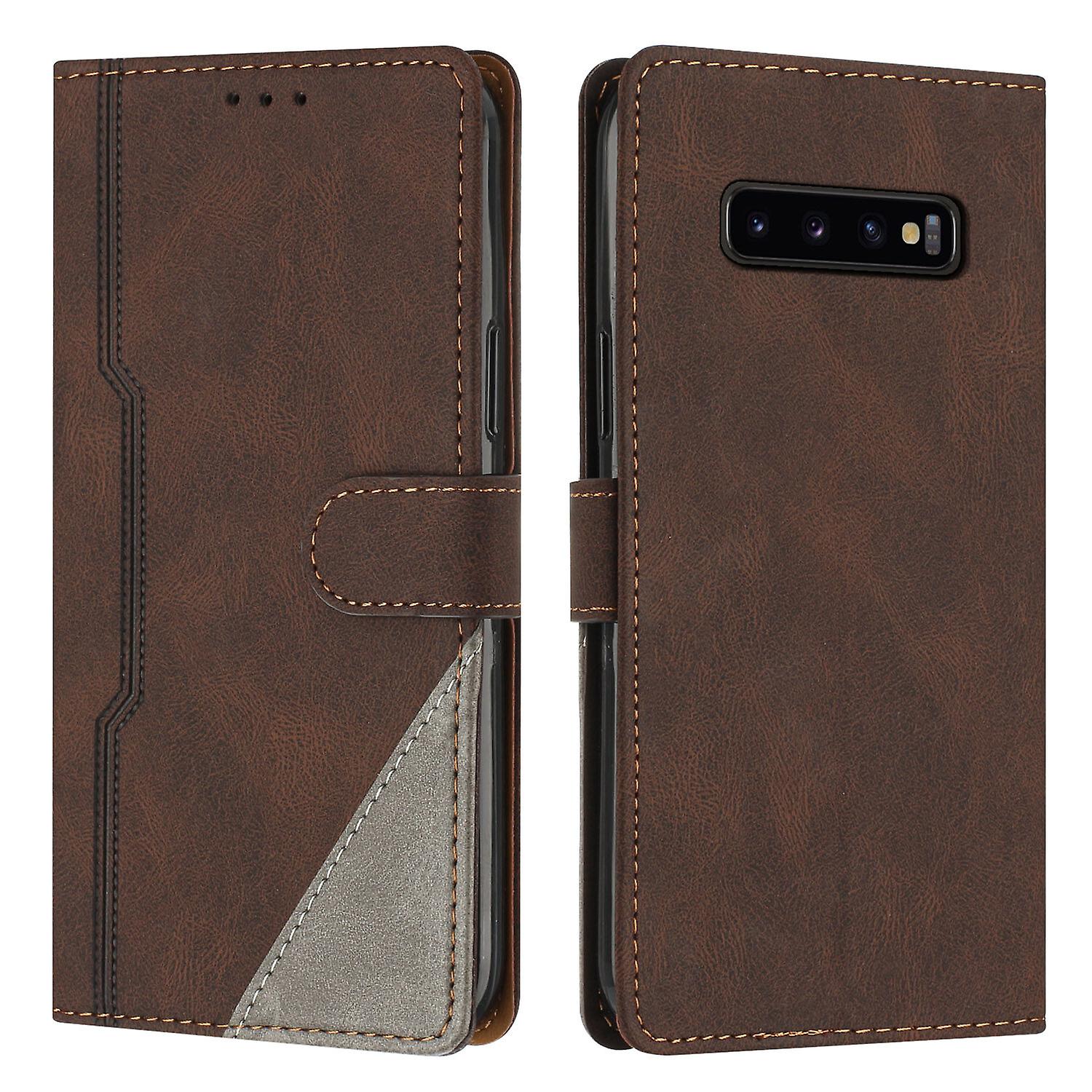 Leather Magnetic Clasp Case with Flip Wallet Stand Function Cover for Samsung S10