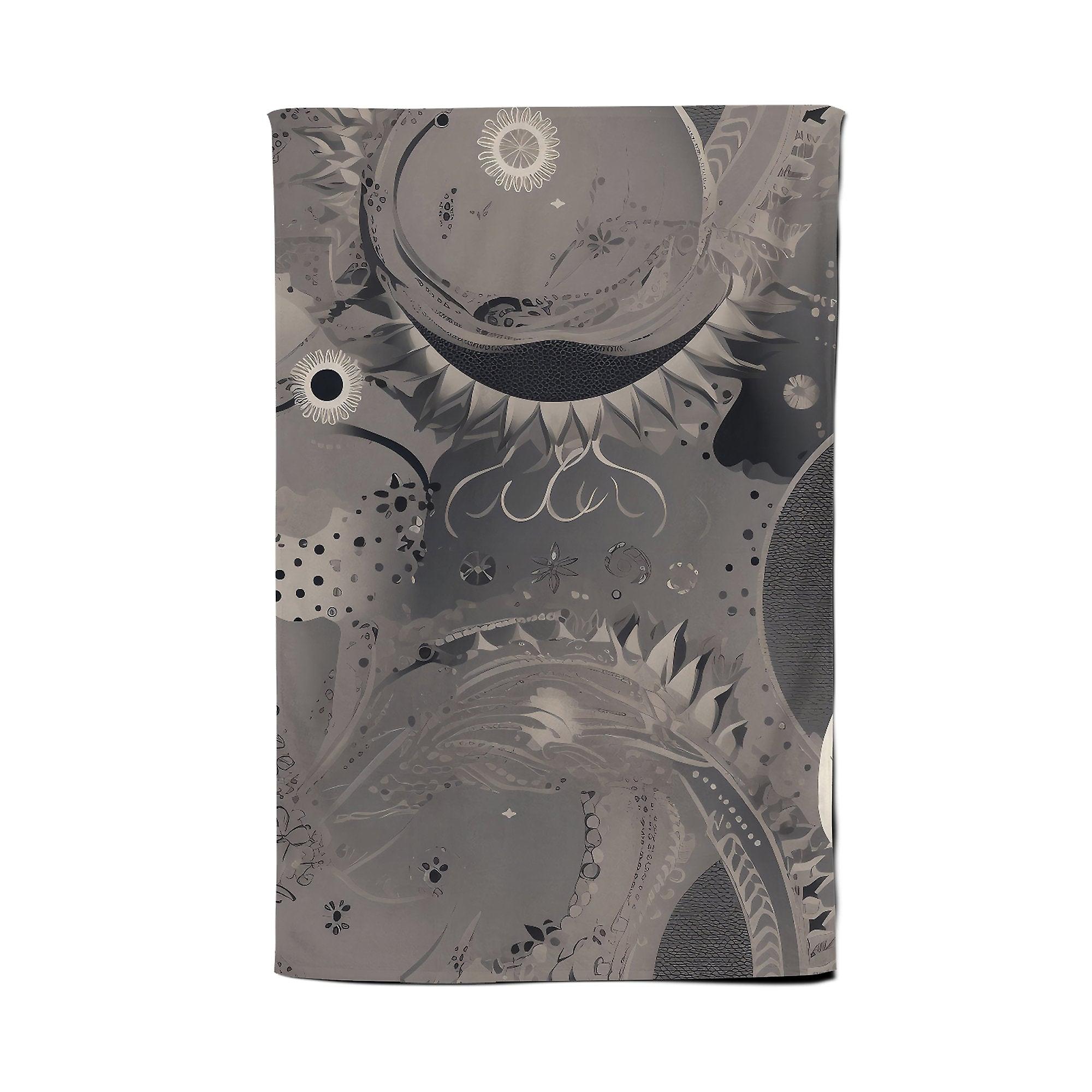 Abstract Moon Shapes Tea Towel