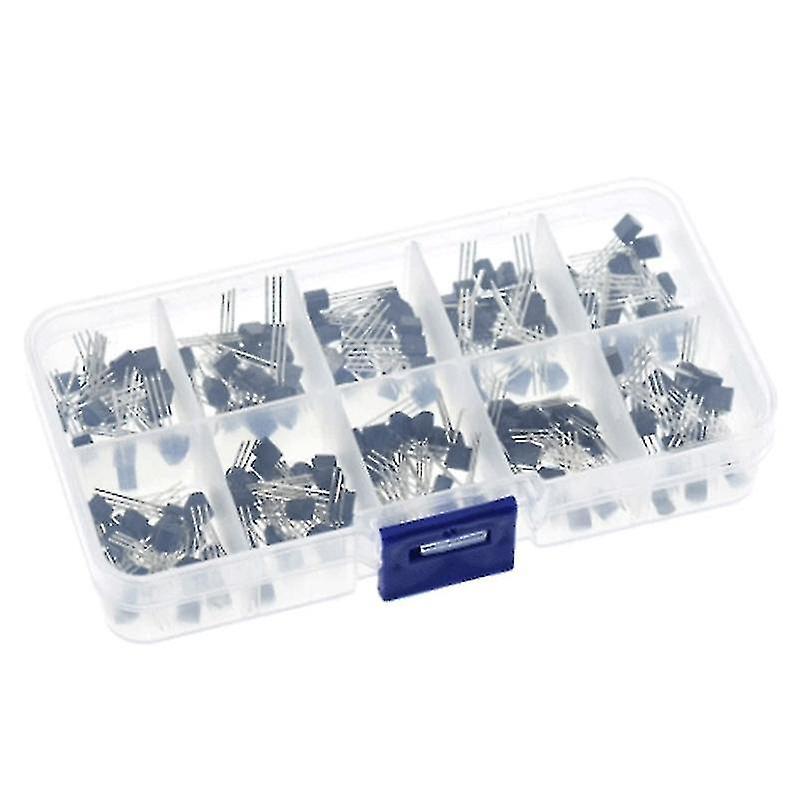 Transistorsett 10 verdi 200pcs power transistor sortiment kit, transistorer boks