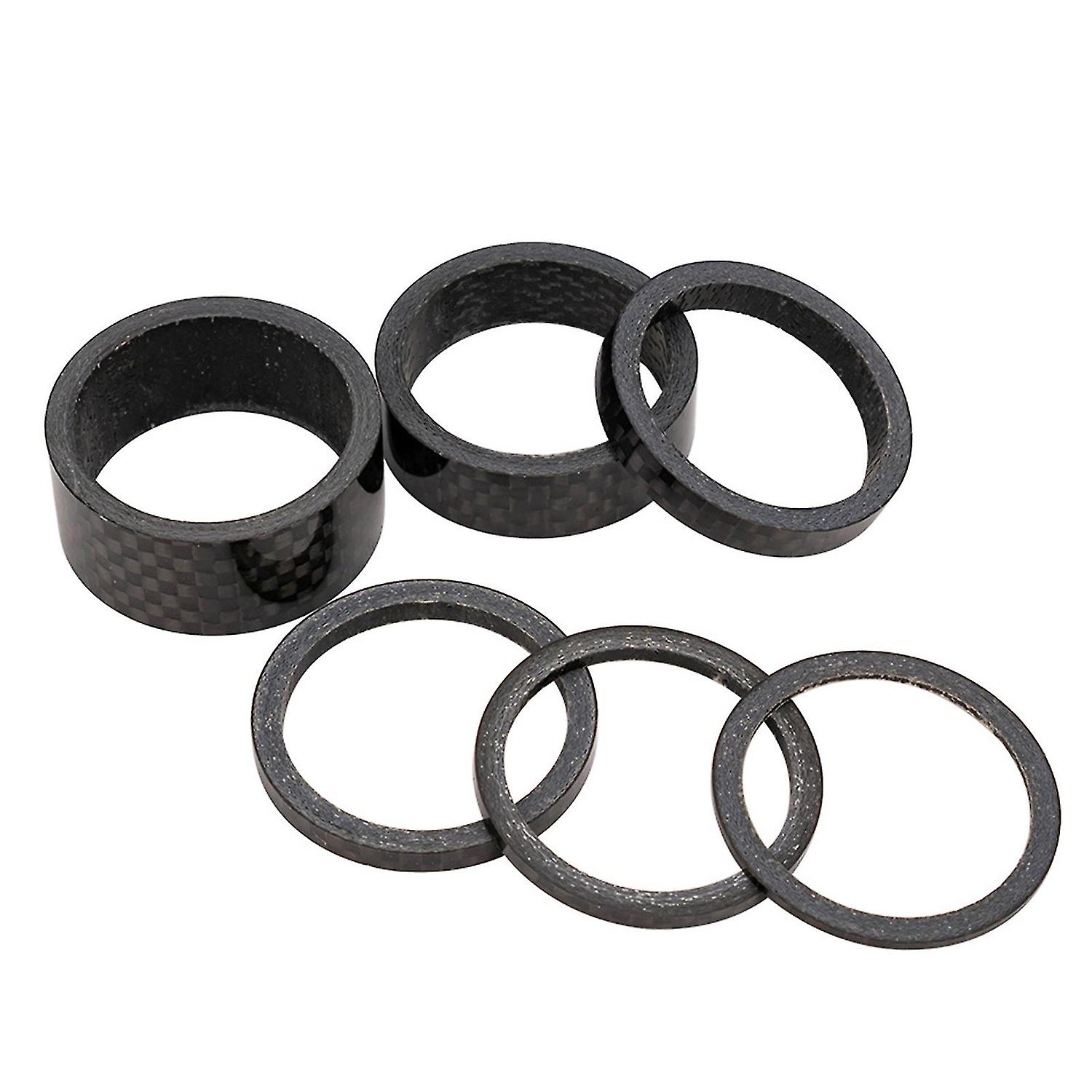 6Pcs/Set Stem Spacers Smooth Multi-use Carbon Fiber Bike Headset Washer