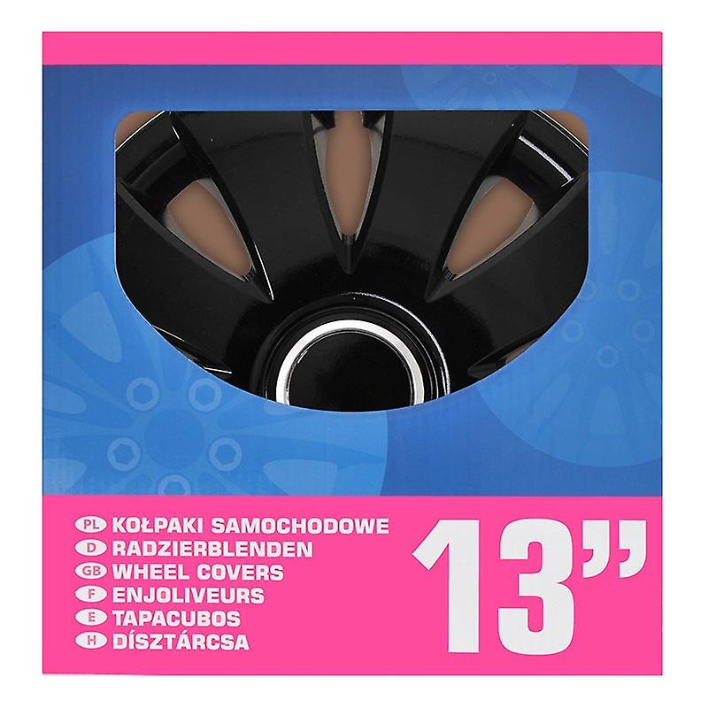 Protetor de roda Aura preto 13 polegadas 4 peças na caixa de exibição