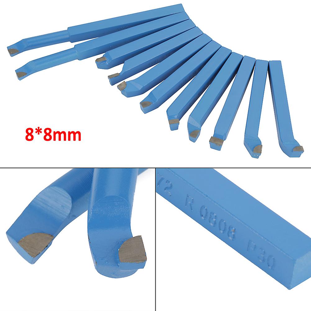 8x8mm Lathe Tools Set 11Pcs Carbide Tipped Milling Cutting Turning Tools for Precision Welding and Metalworking