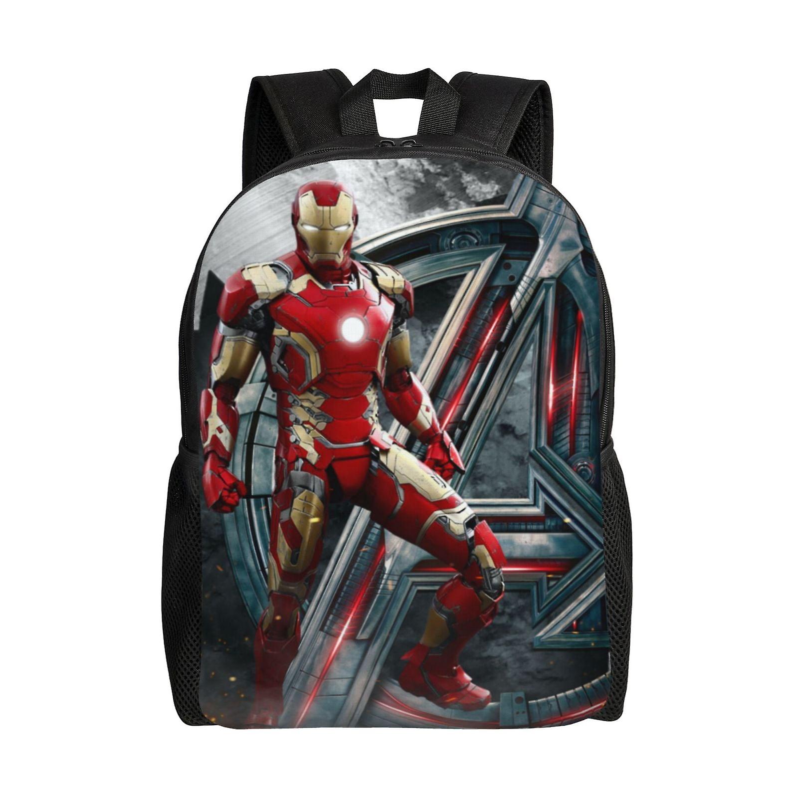 Iron Man Backpack, Travel Laptop Backpack, Water Resistant College School Computer Bag, Durable
