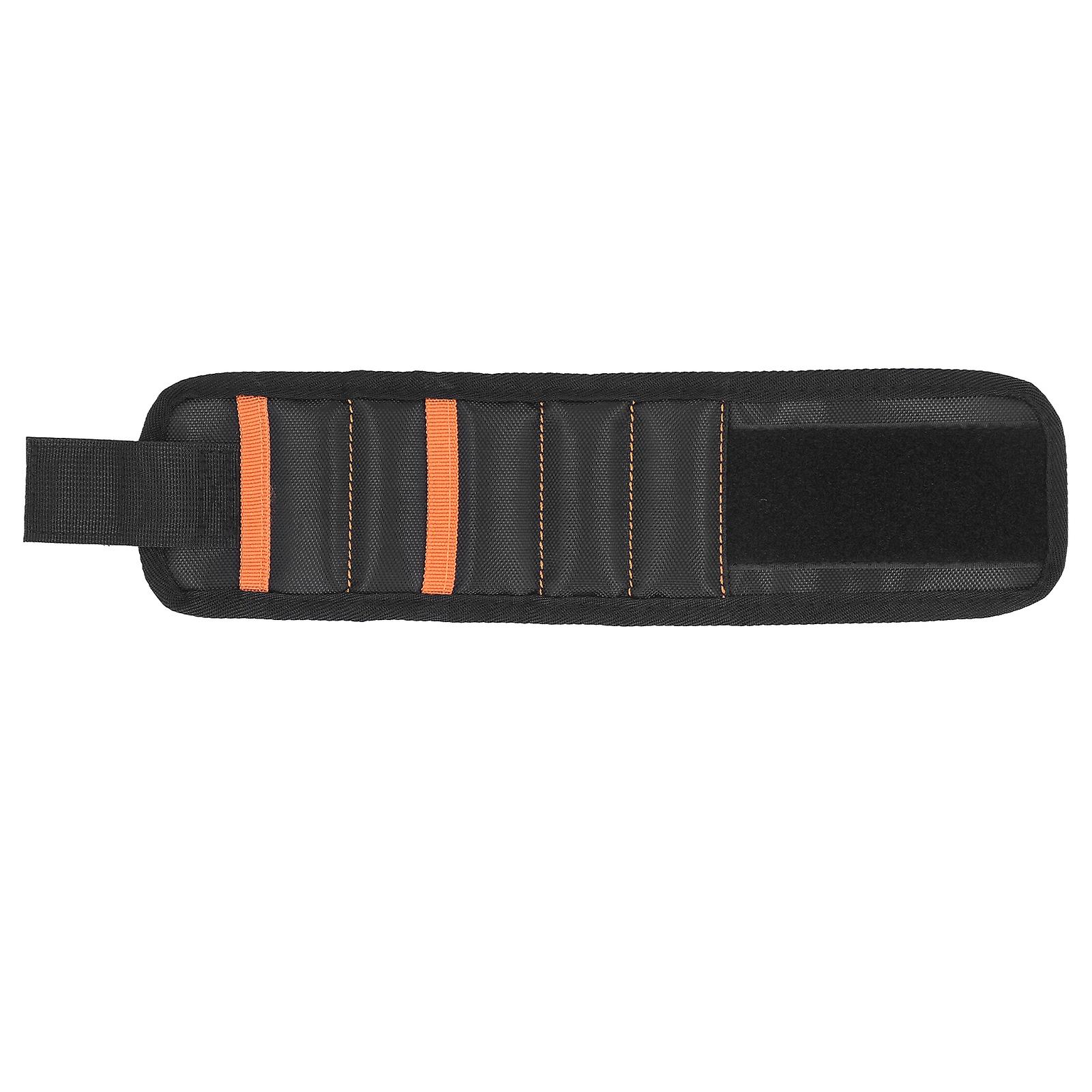 Wrist Magnetic Tool Belt 15 Magnets 5 Compartments 2 Pockets Magnetic Wristband Tool Holder for Screws