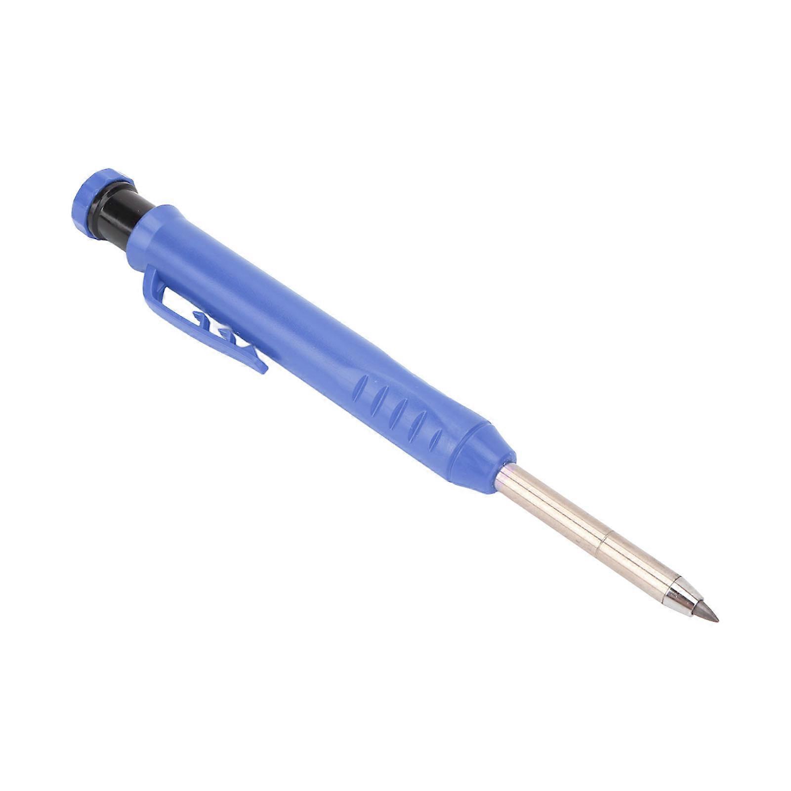 Lápis Carpinteiro Mecânico com Lápis de Furo Profundo de Marcenaria Sharpener para Marcação de Plástico de Metal Azul