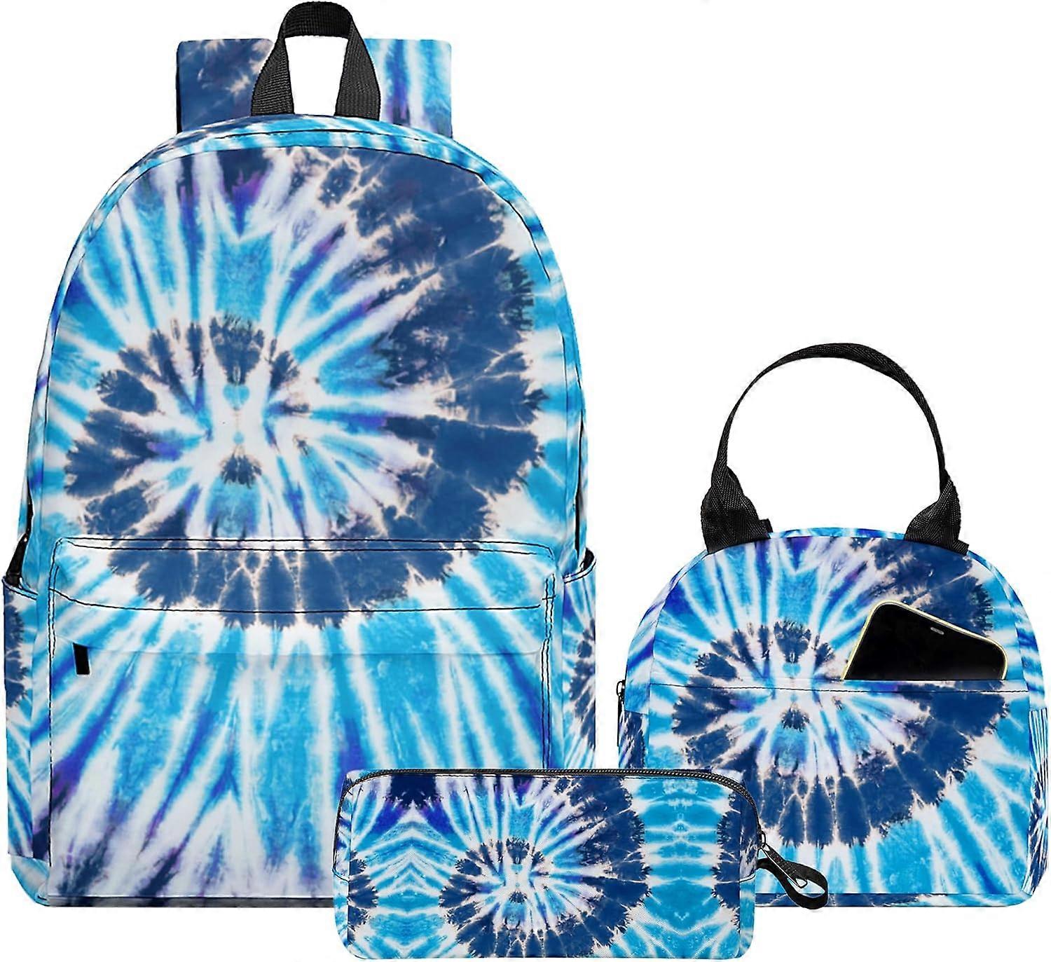 3 قطع حقيبة ظهر مدرسية للأولاد والبنات ، حقيبة ظهر للأطفال للمراهقين طلاب المدارس المتوسطة الابتدائية ، حقائب مدرسية كبيرة مقاس 17 بوصة مع صندوق غداء