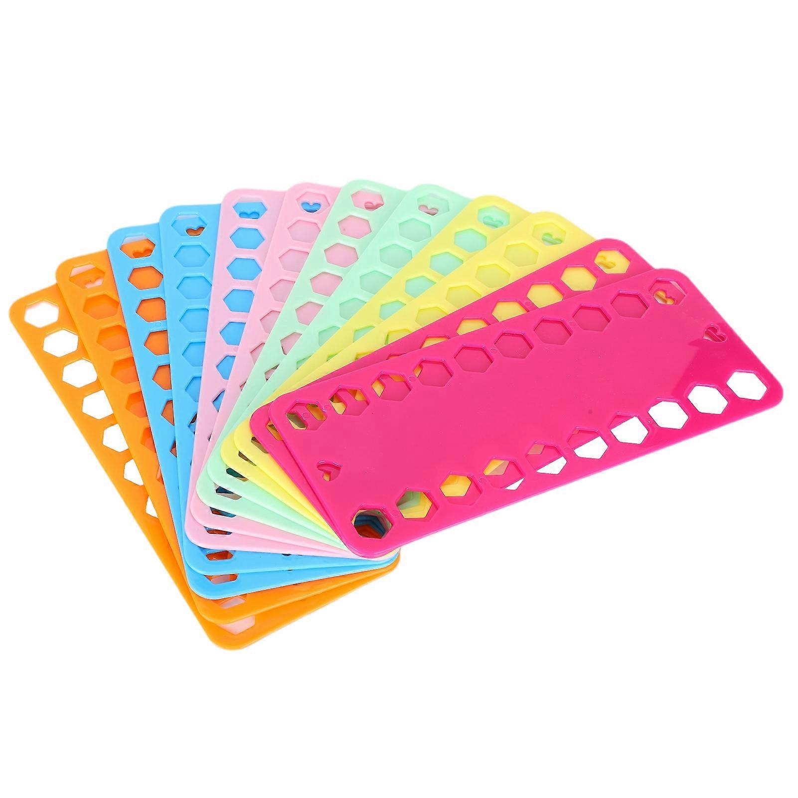 12Pcs Cross Stitch Threads Organizer 20?Holes Plastic Floss Bobbin Thread Winding Board