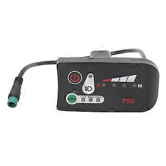 Electric Bike Led Power Display Panel Electric Bike Modification Display Meter With Waterproof 5p Male Plug For 22.2mm Handlebars 36v