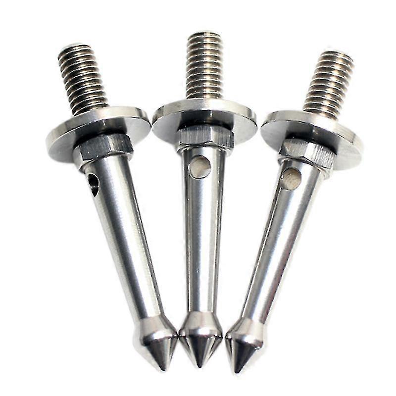 3pcs Stainless 3/8 pouces Trépied Pointes Compatible Soft Looser Terrain Spikes Compatible Gitzo / manfrotto / Siri / benro, etc. trépied
