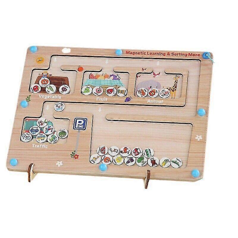 Knowledge Classification Board Magnetic Maze Wooden Toy